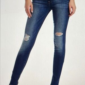 7 For all mankind Jeans NWT Skinny Distressed Jeans Y2K Low Rise